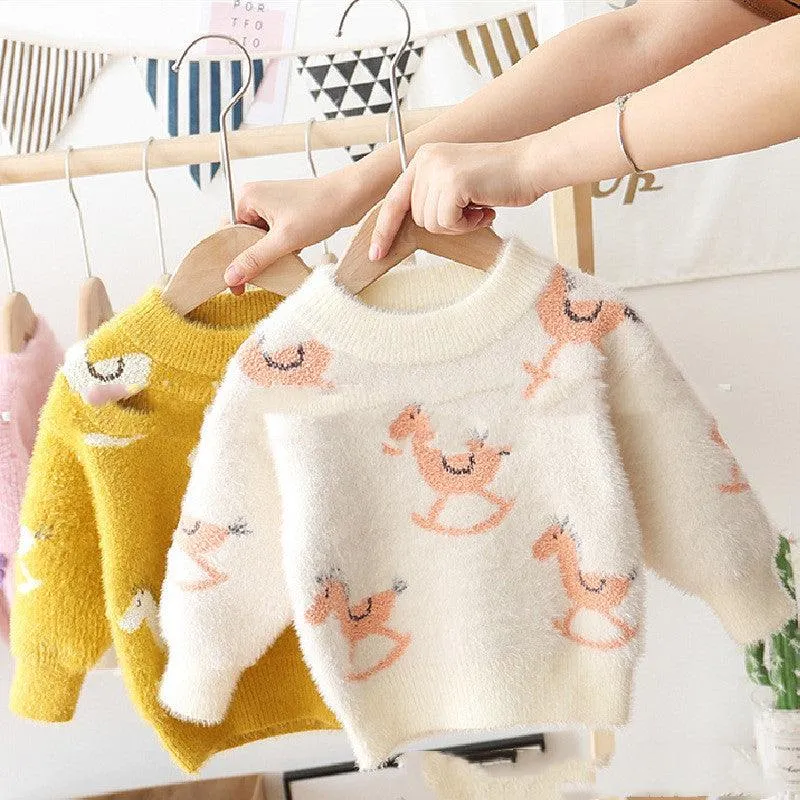 Boys Thick Knitted Round Neck Bottoming Shirt