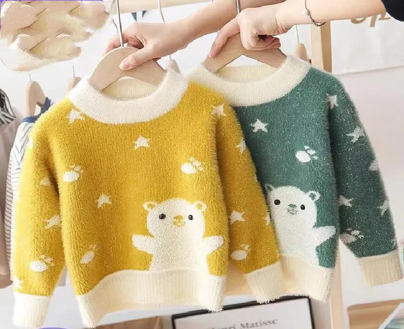 Boys Thick Knitted Round Neck Bottoming Shirt
