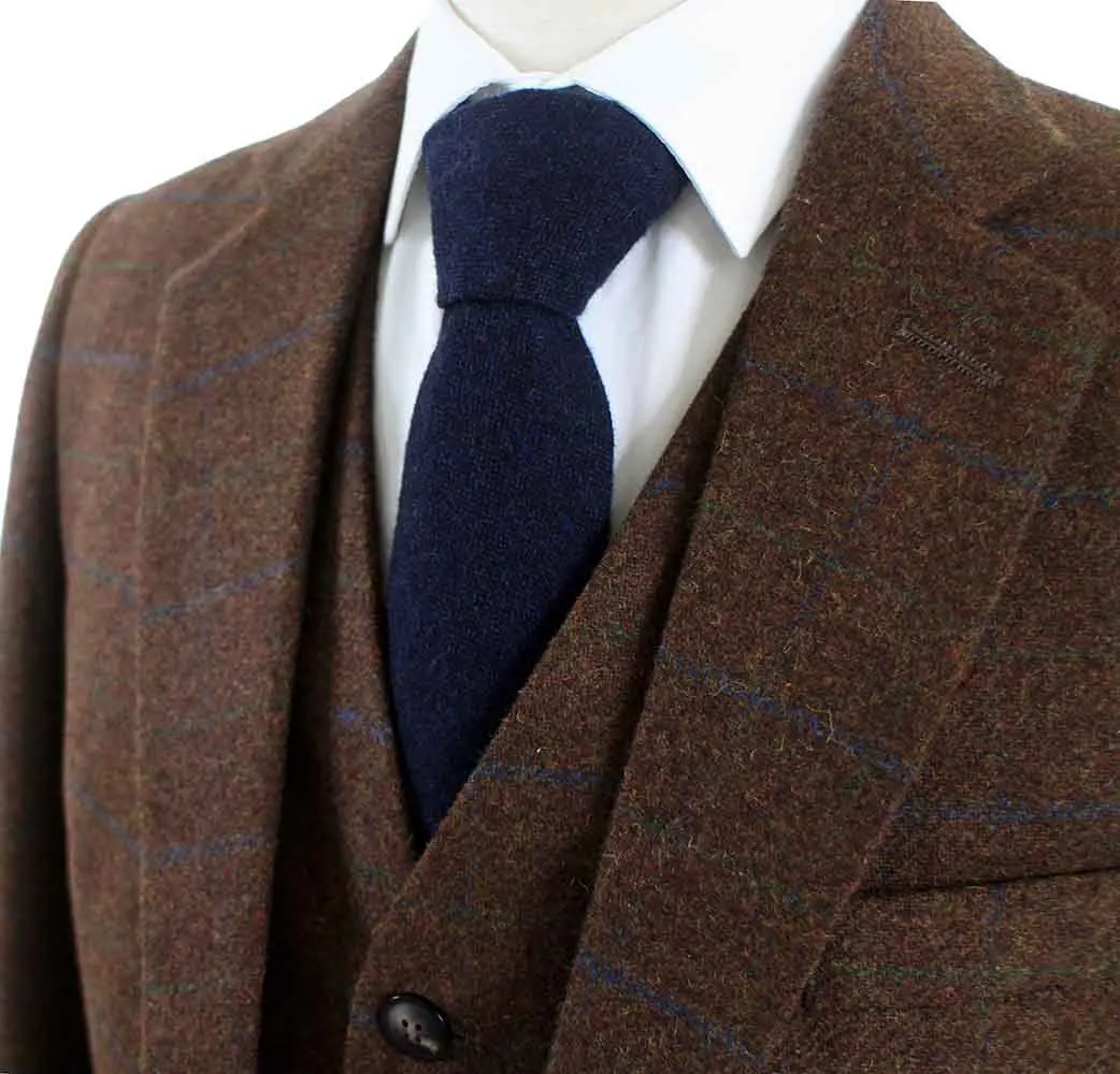 BROWN TATTERSALL TWEED 3 PIECE SUIT