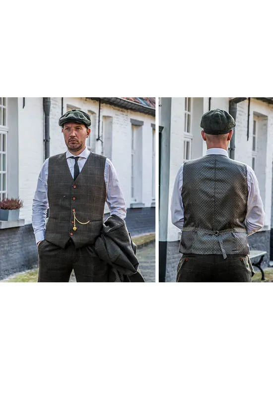 GREEN TATTERSALL TWEED 3 PIECE SUIT