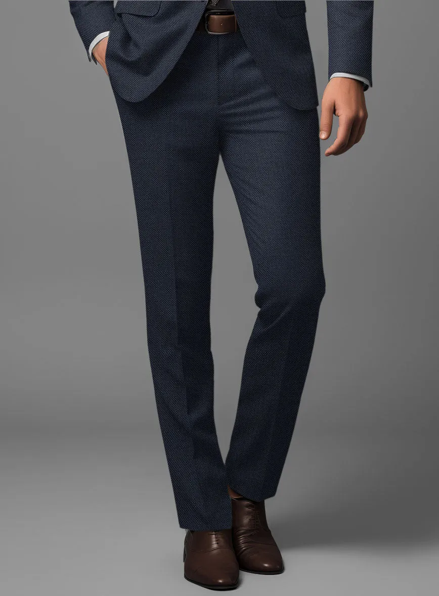 Hardy Minnis Blue Birdseye Wool Pants