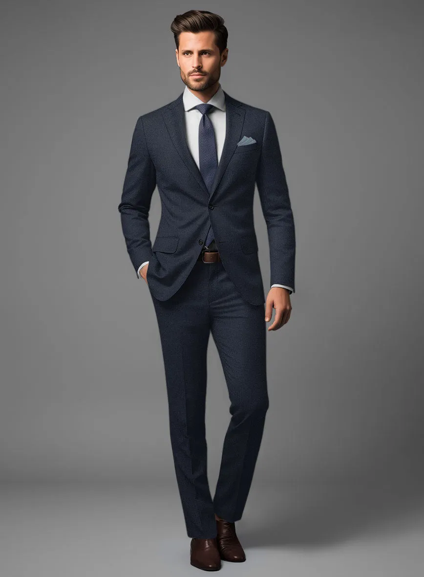 Hardy Minnis Blue Birdseye Wool Suit