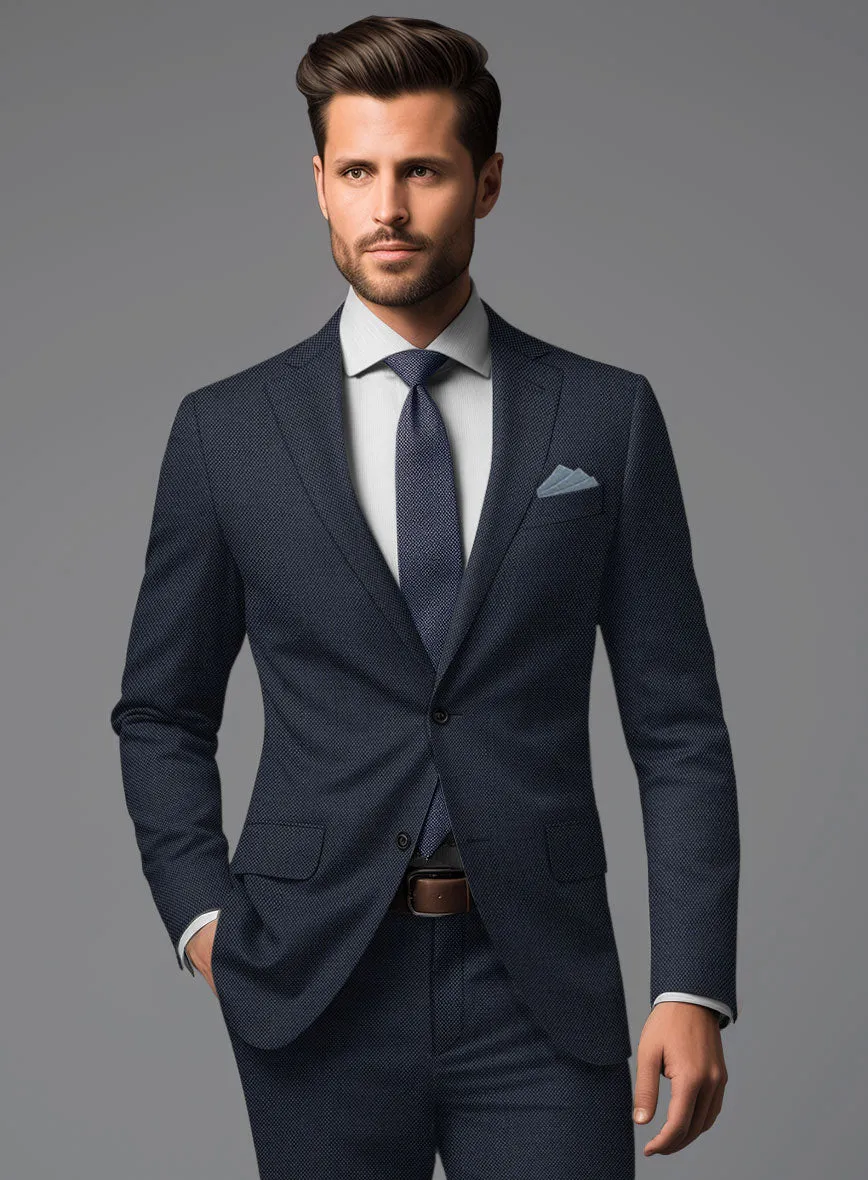Hardy Minnis Blue Birdseye Wool Suit