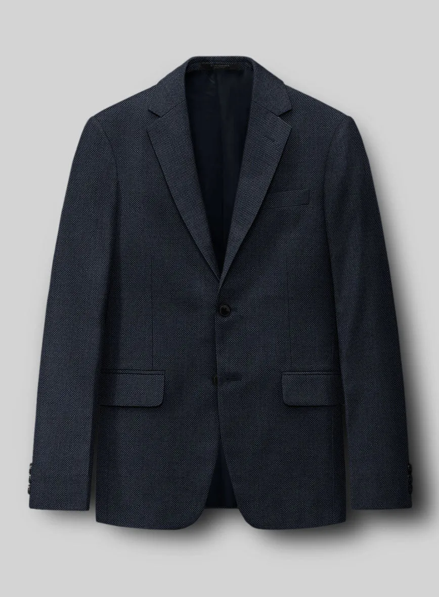 Hardy Minnis Blue Birdseye Wool Suit