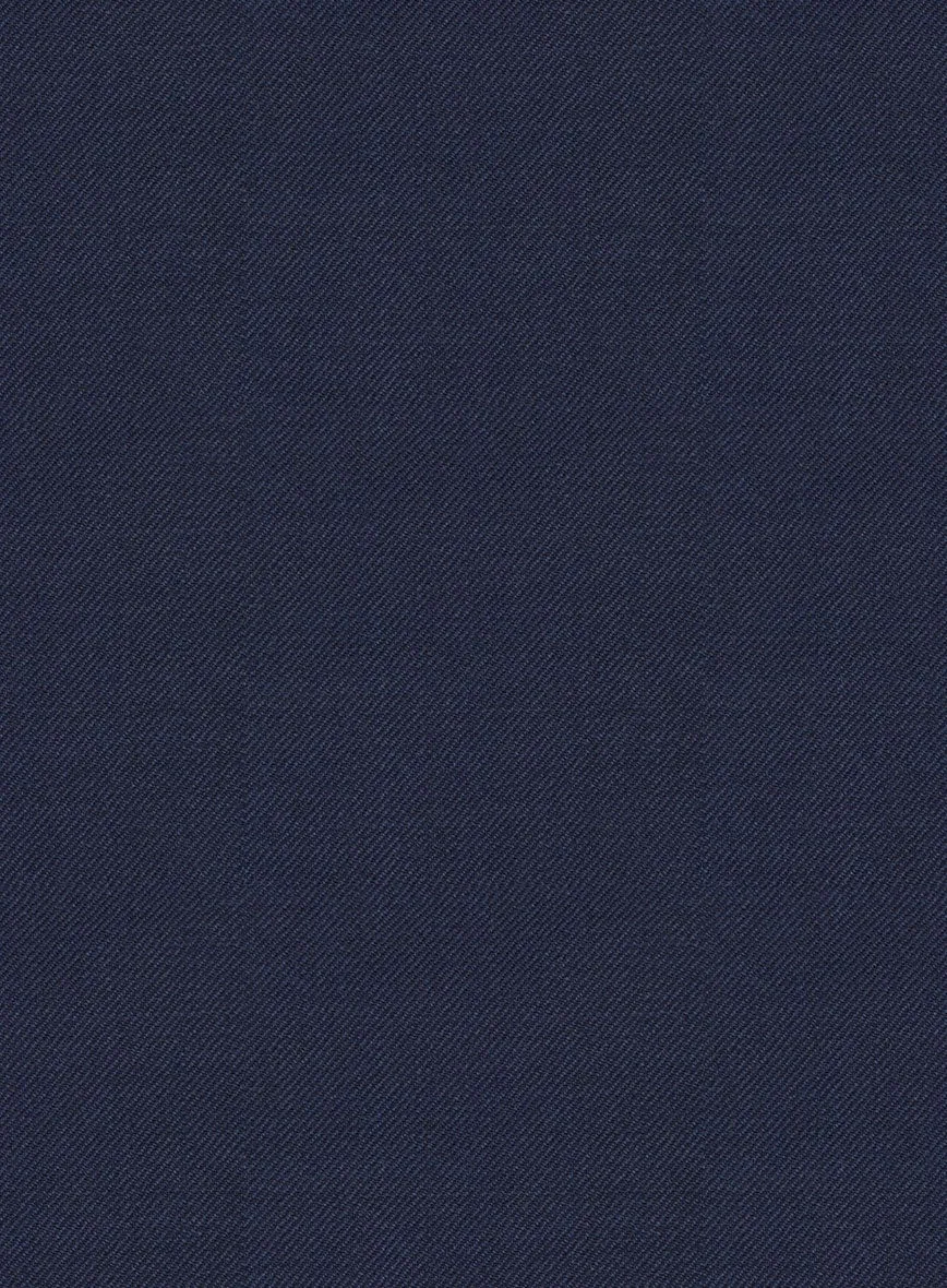 Hardy Minnis Navy Blue Twill Wool Suit