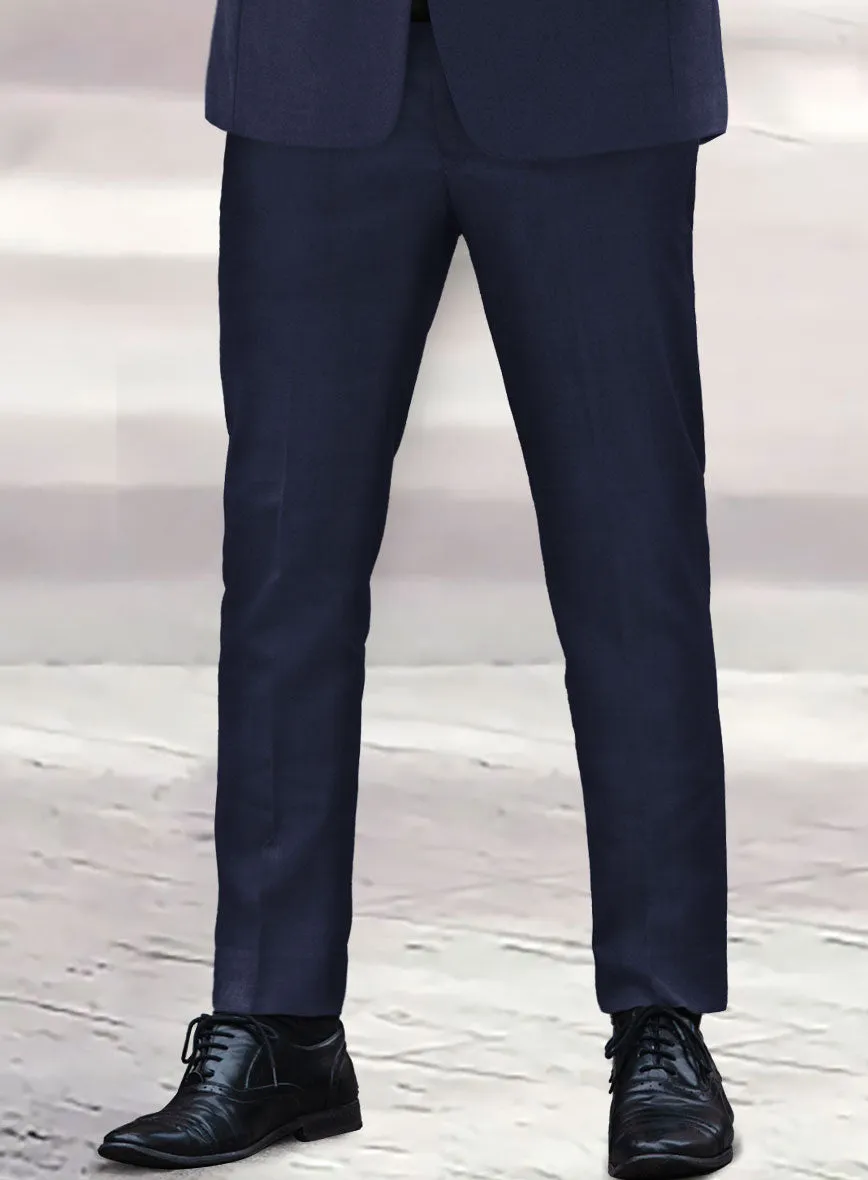 Hardy Minnis Navy Blue Twill Wool Suit