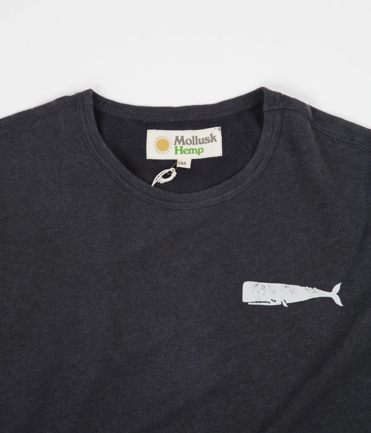 Mollusk Olde Whale Crewneck Sweatshirt - Faded Navy