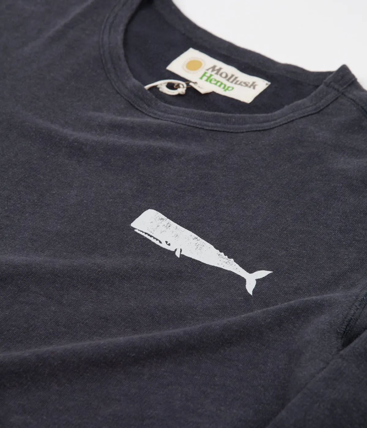 Mollusk Olde Whale Crewneck Sweatshirt - Faded Navy