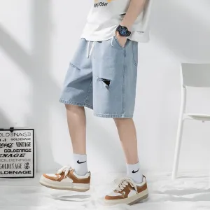 Summer New High Street Men Shorts Streetwear Pant Hip Hop Hole Design Denim Shorts Men Loose Casual Shorts Man 3XL X4924597