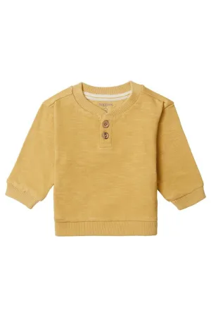 The Baidland Long Sleeve Henley - Curry - BABY