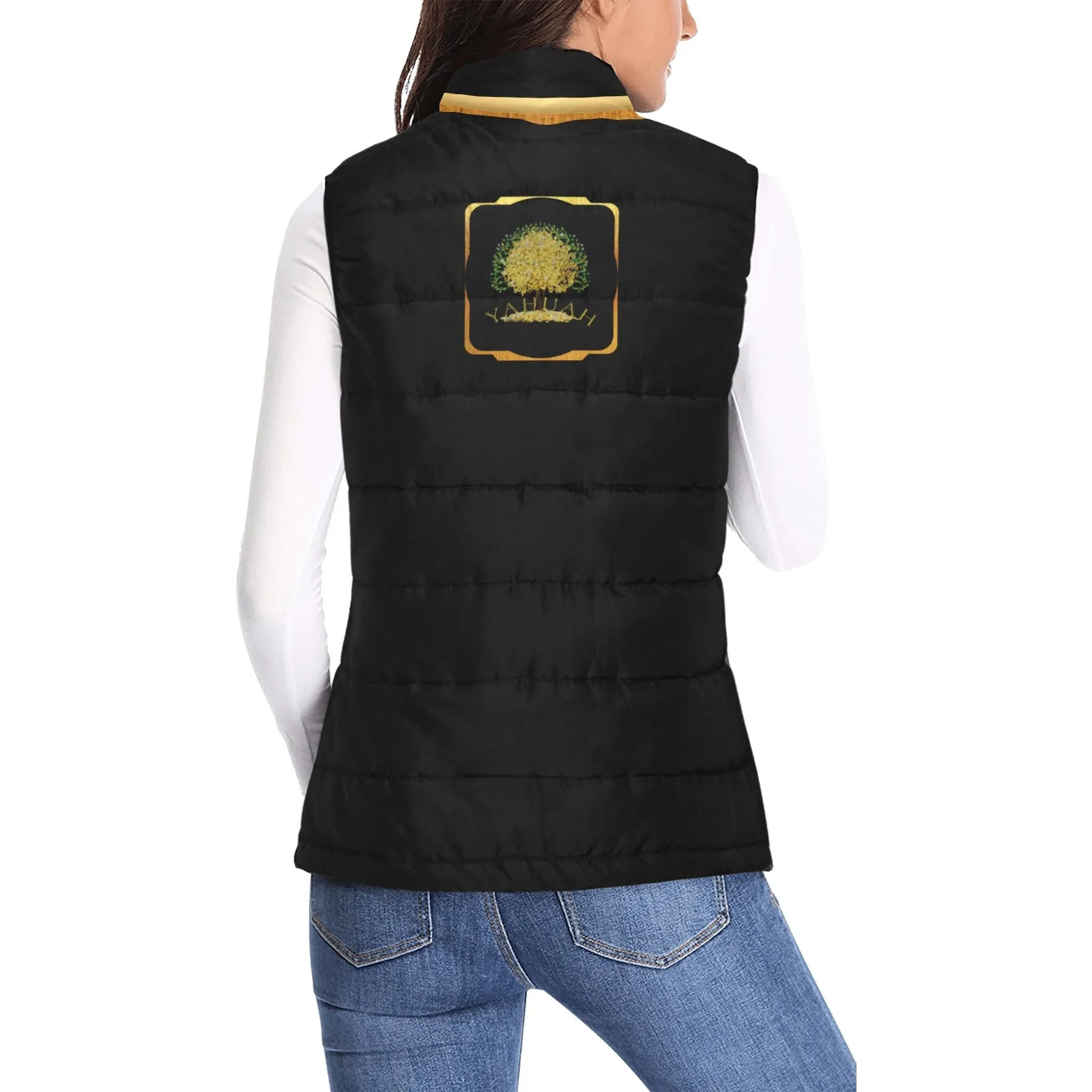 Yahuah-Tree of Life 03-01 Ladies Designer Puffer Vest